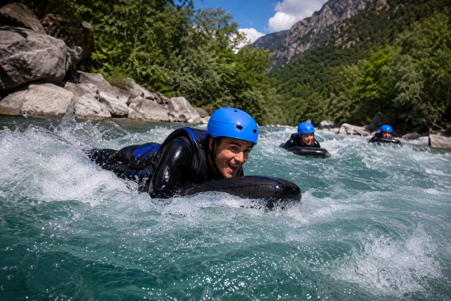 Riverboarding on the Noguera Pallaresa River